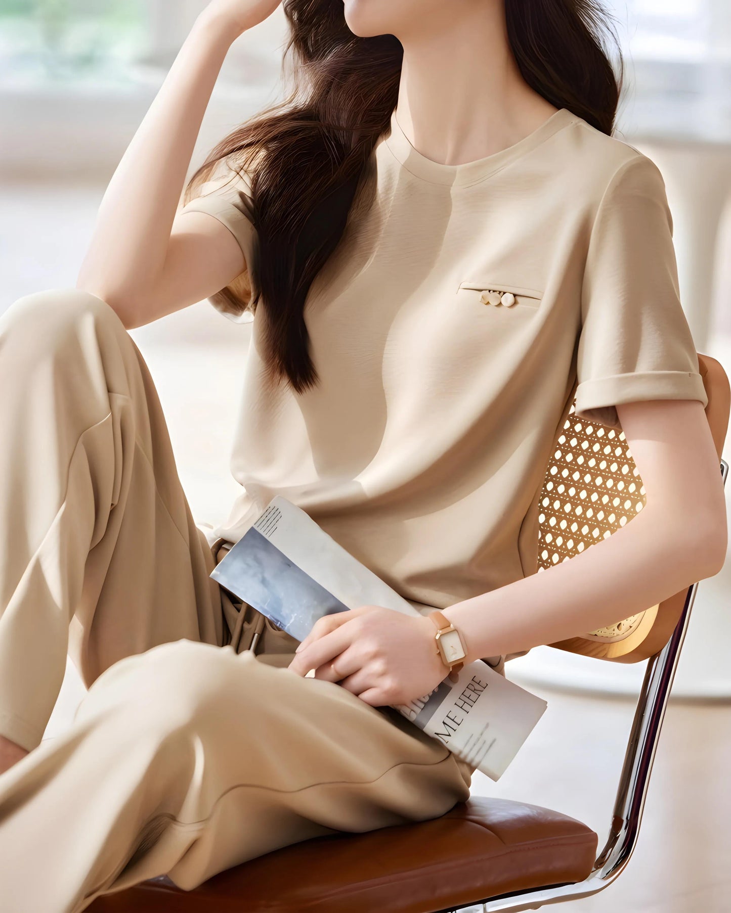 Elara Pearl Pocket Casual Chic Set