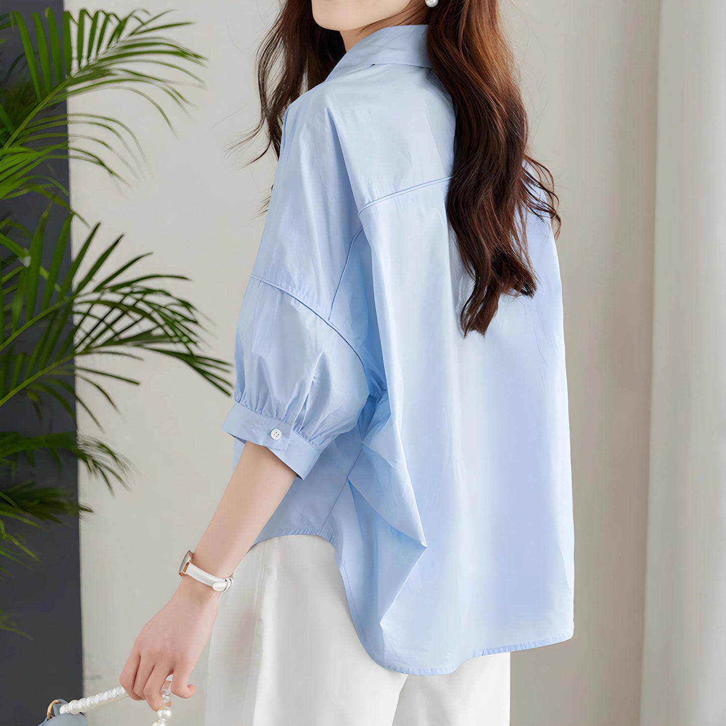 Elva Crisp Sleeve Poplin Shirt