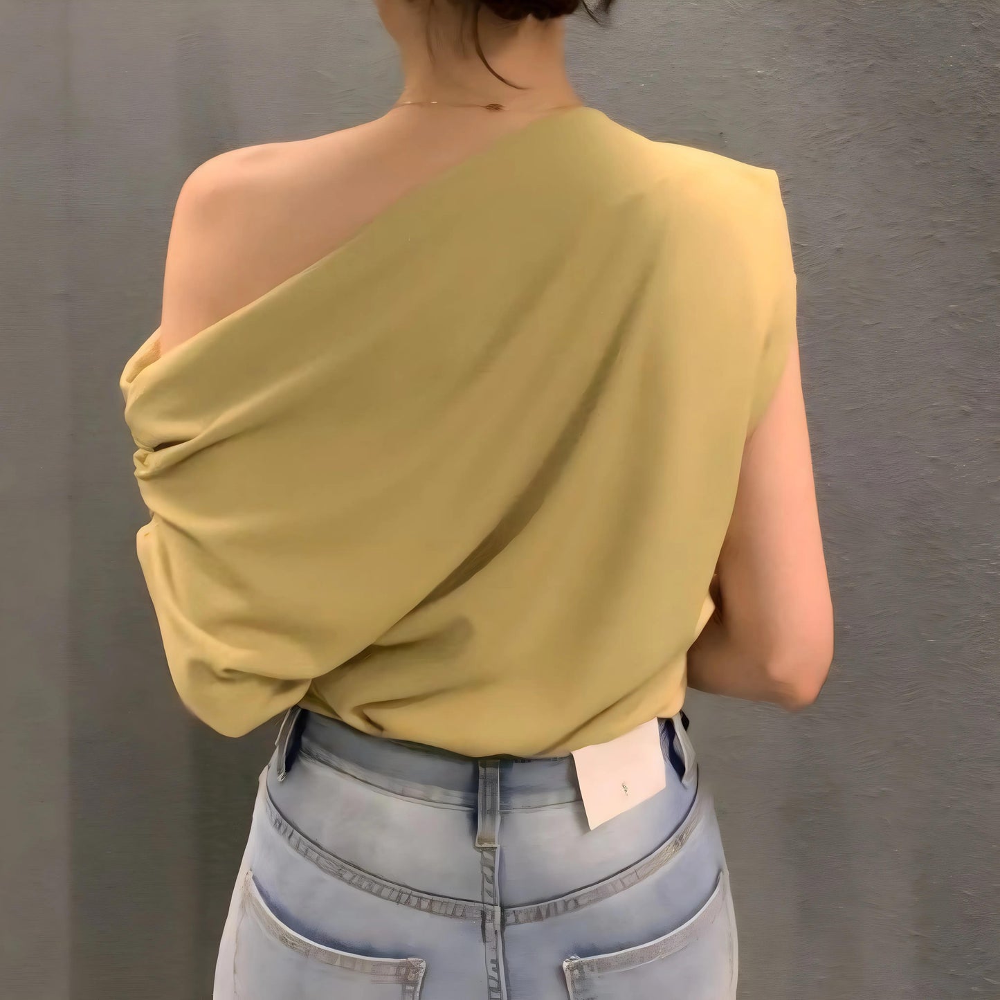 Lina Drape One-Shoulder T-Shirt