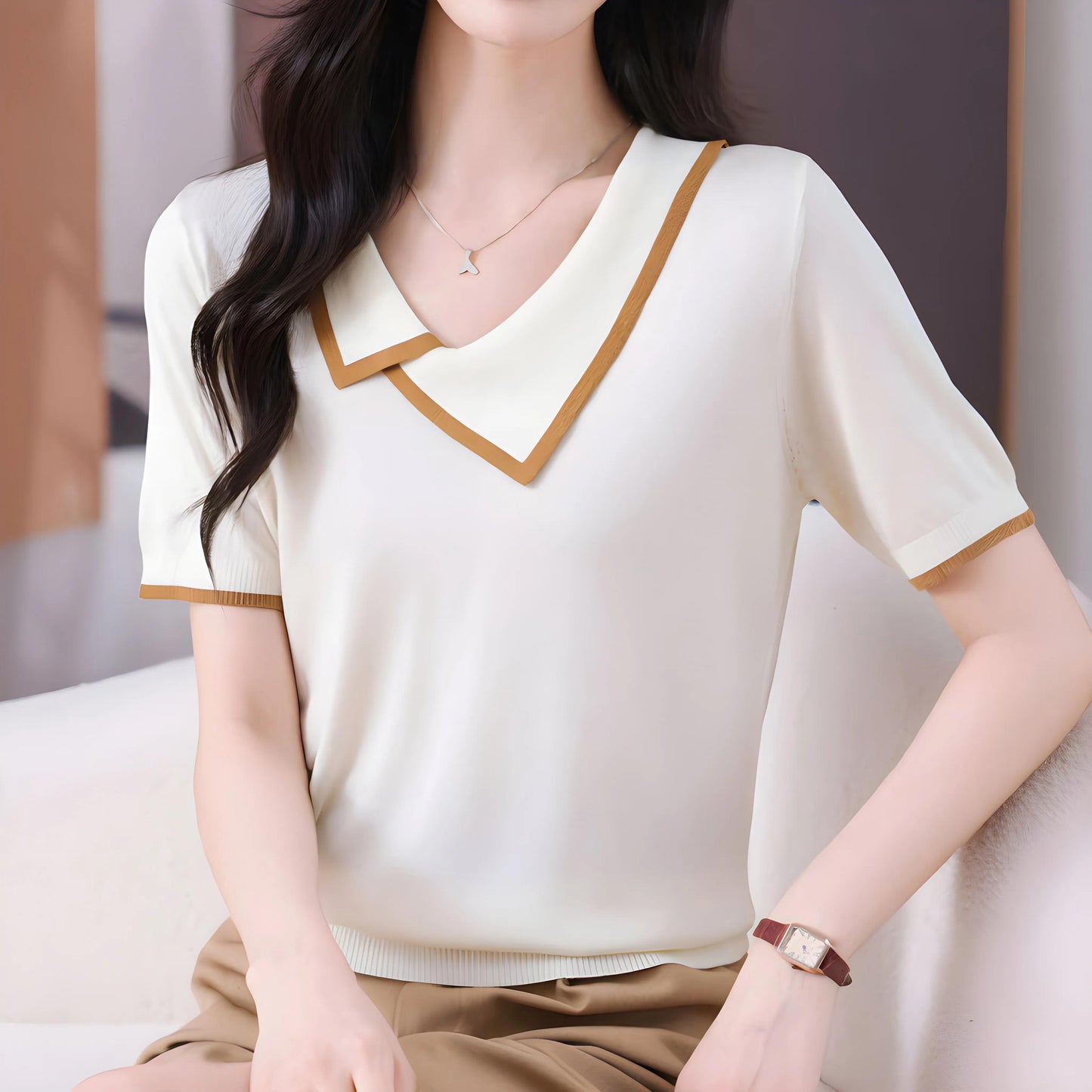 Lena Soft Edge Knit T-Shirt