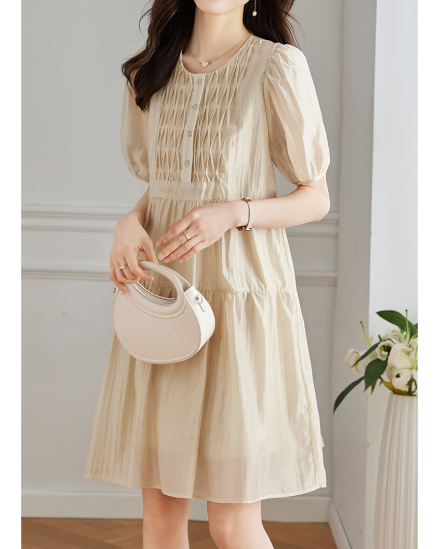 Flora Tier Smock Midi Dress