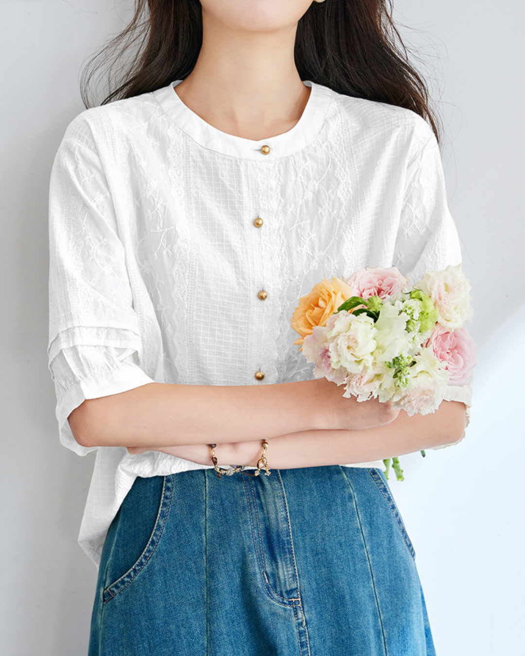 Elora Light Textured Blouse