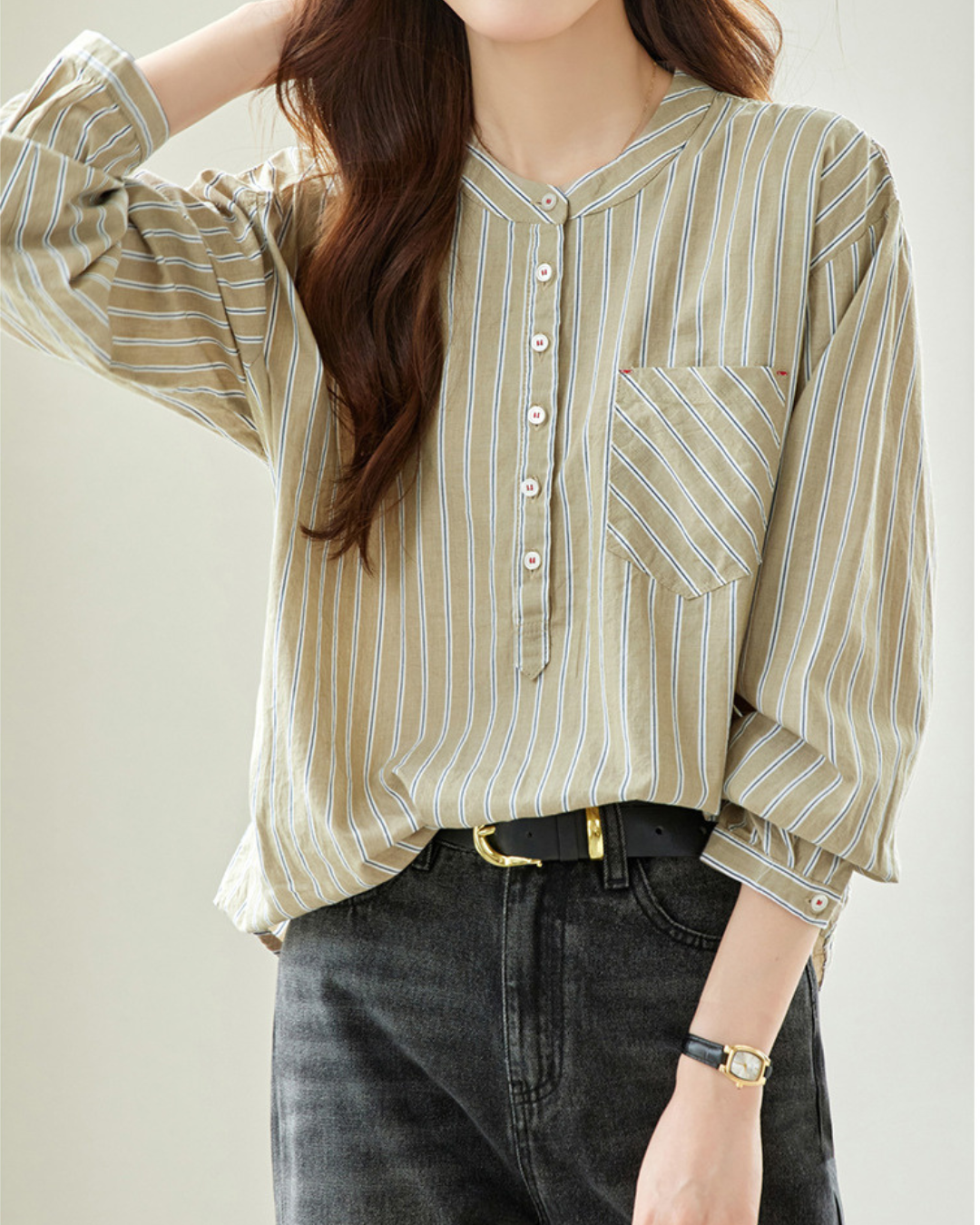 Amara Ease Stripe Shirt