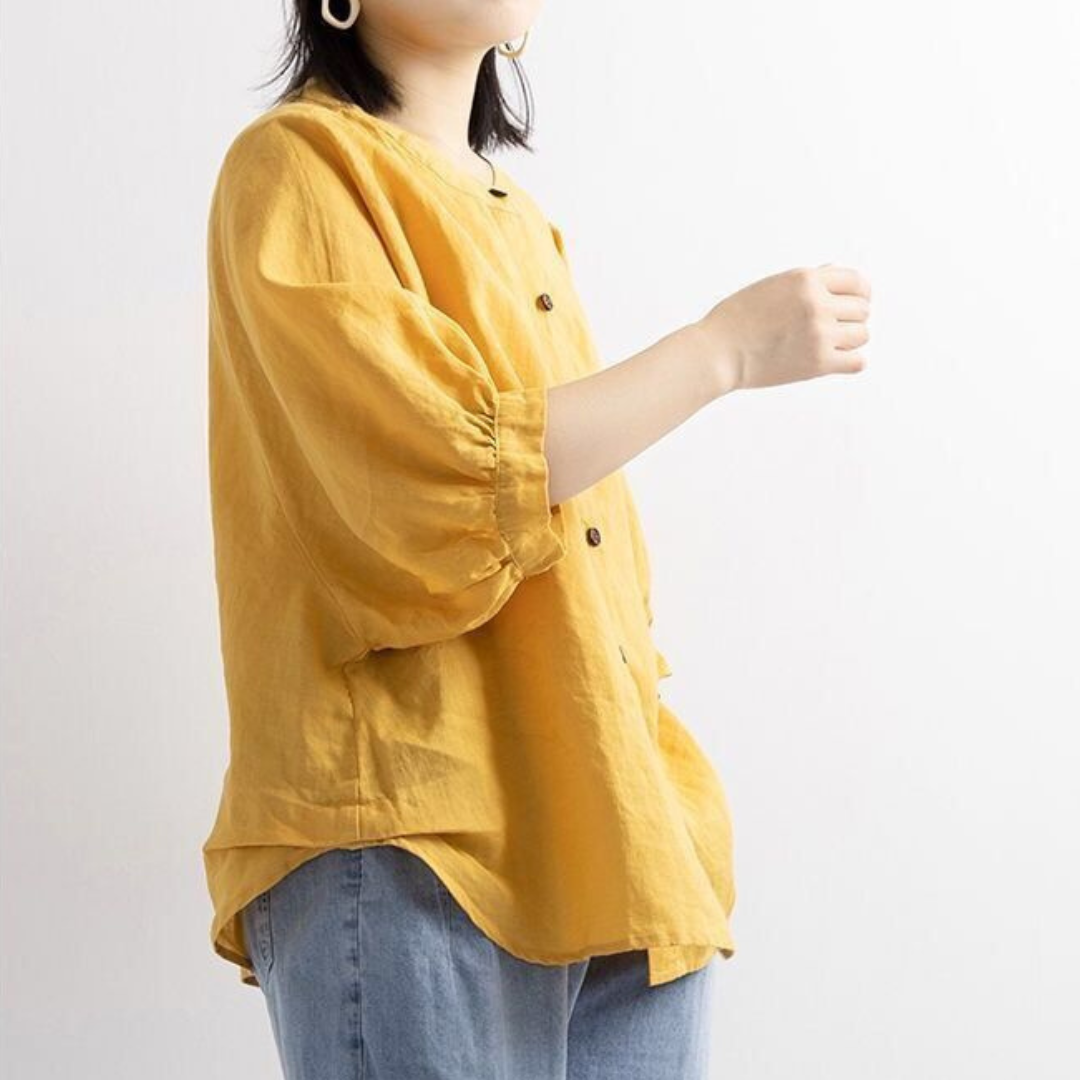 Luna Bloom Soft Puff Sleeve Blouse