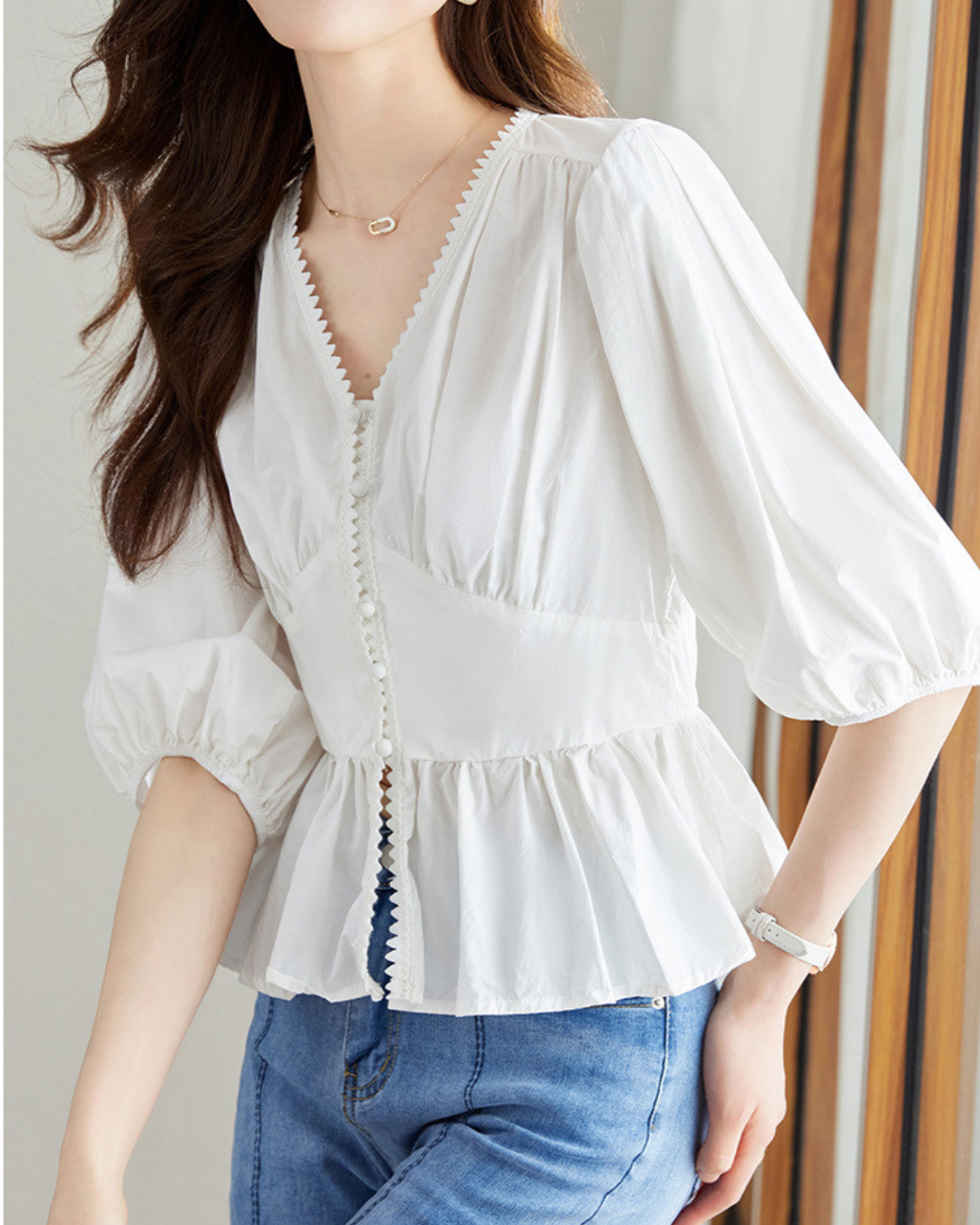 Elin Grace Peplum Blouse