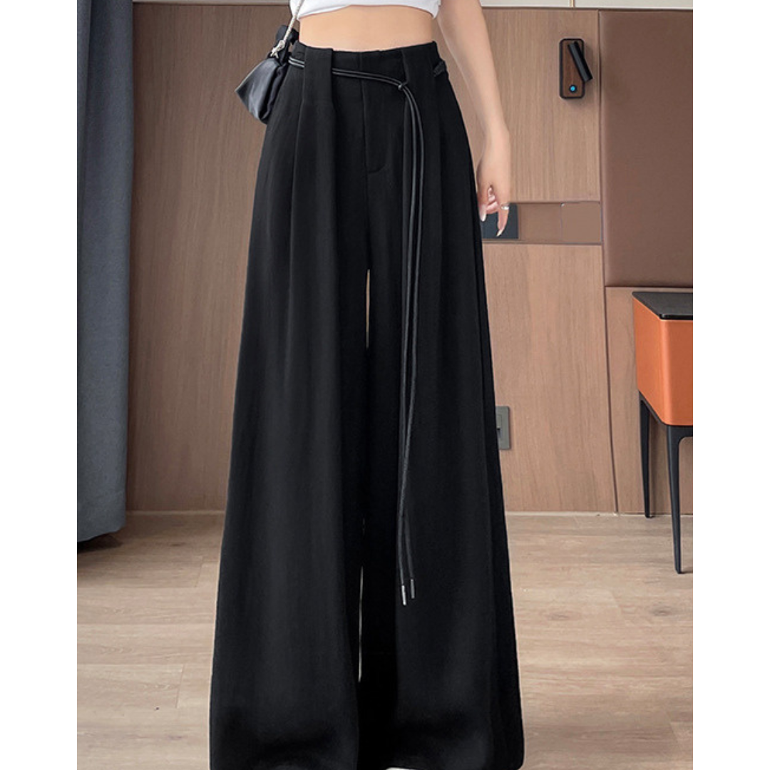 Alba Tie Wide Flax Pants