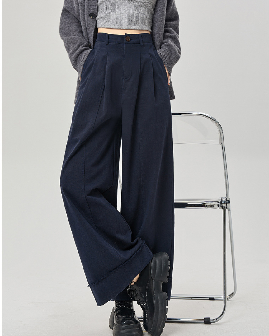 Mira Folded Wide Cotton Pants