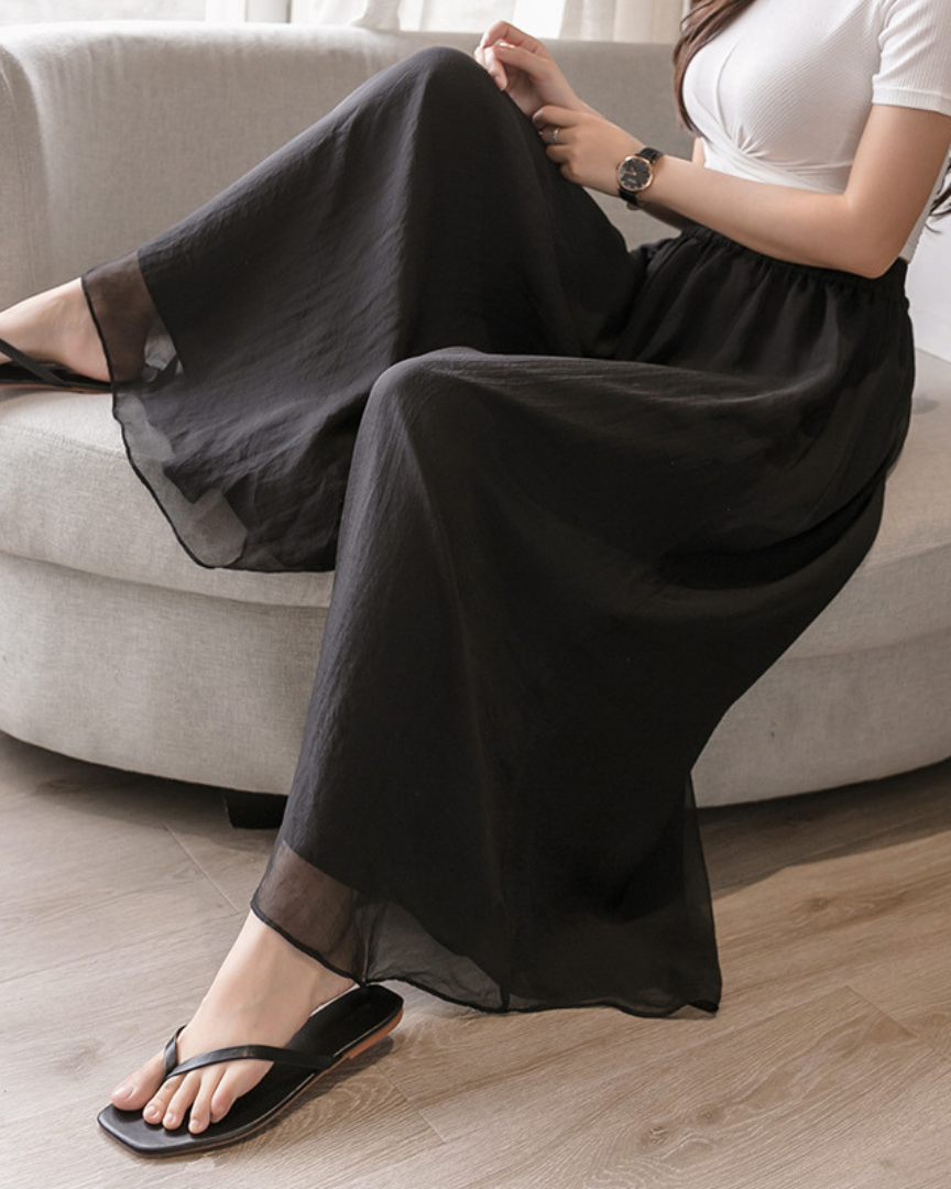 Liora Airy Chiffon Flow Pants
