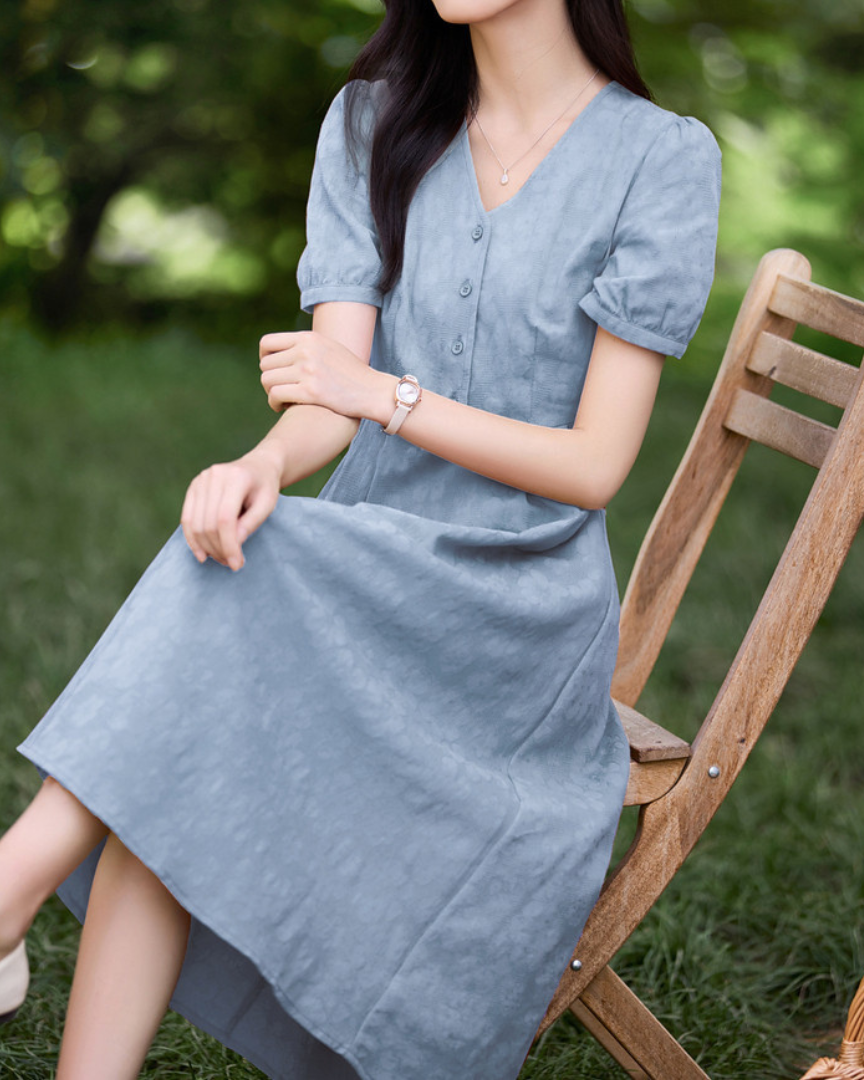 Mira Clay Bloom Cotton Dress