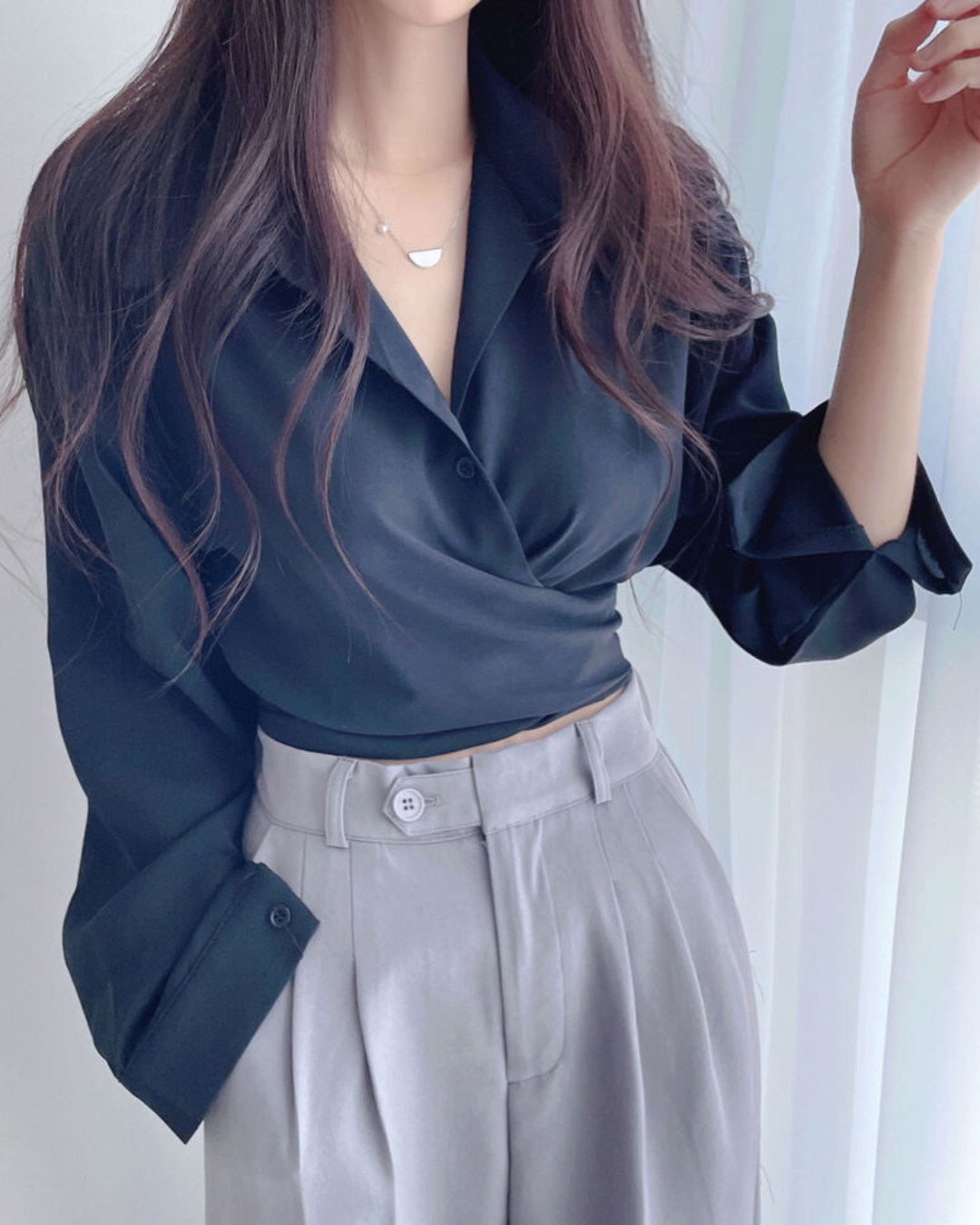 Elora Tie Back Drape Shirt