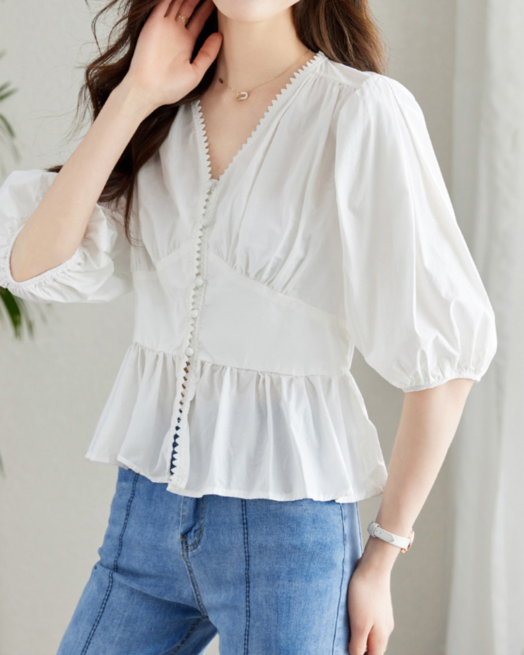Elin Grace Peplum Blouse