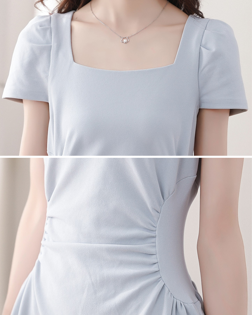 Serene Gathered Waist Midi Dress