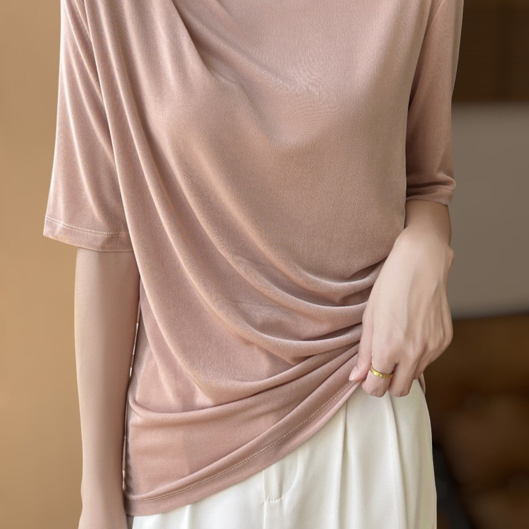 Elise Drape Acetate T-Shirt