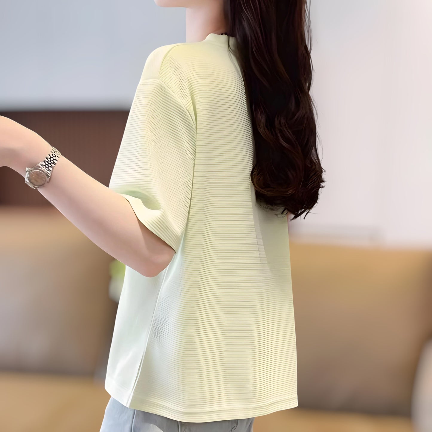 Daisy Knot Side Waffle T-Shirt