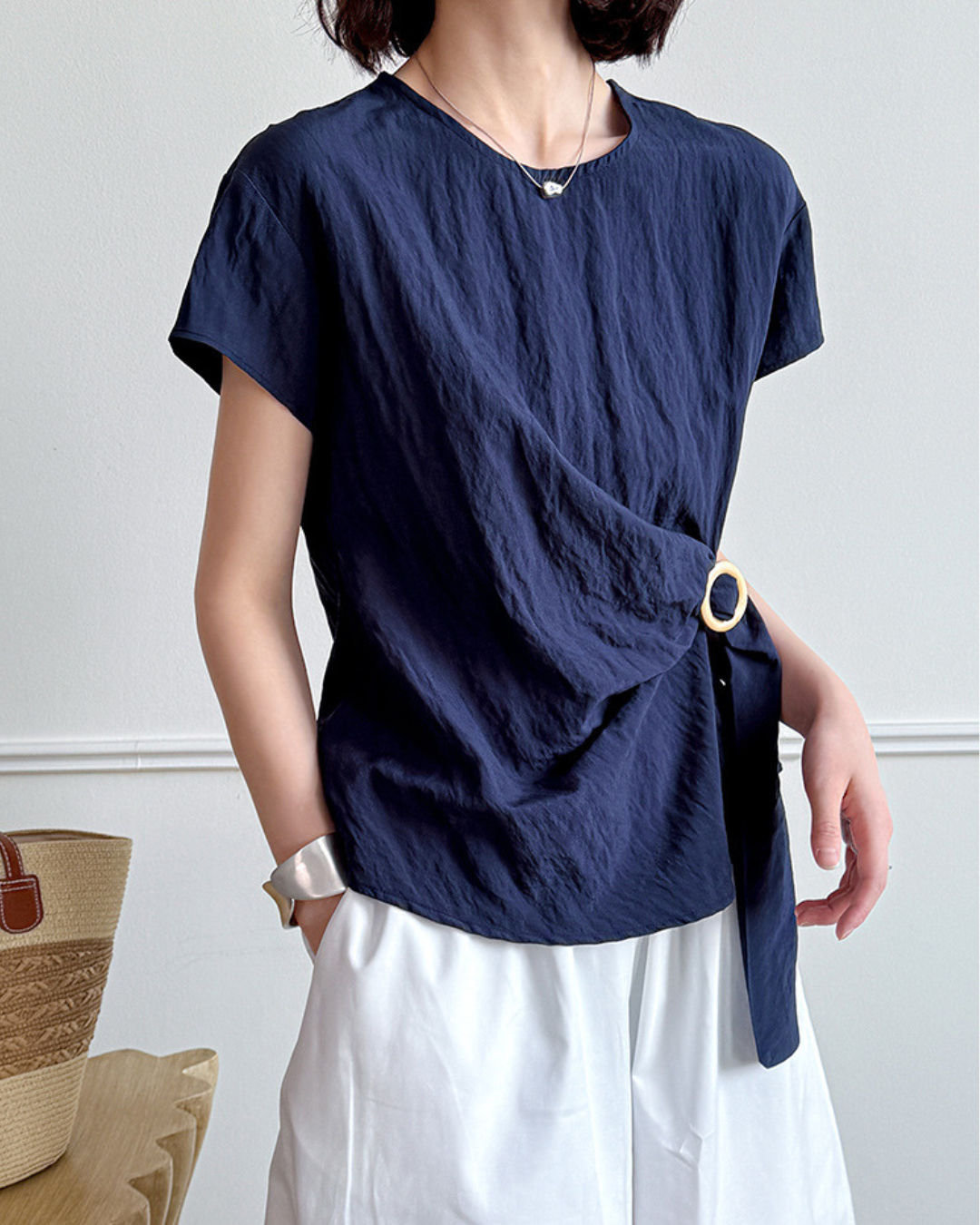 Elowen Ring Wrap Crinkle T-Shirt