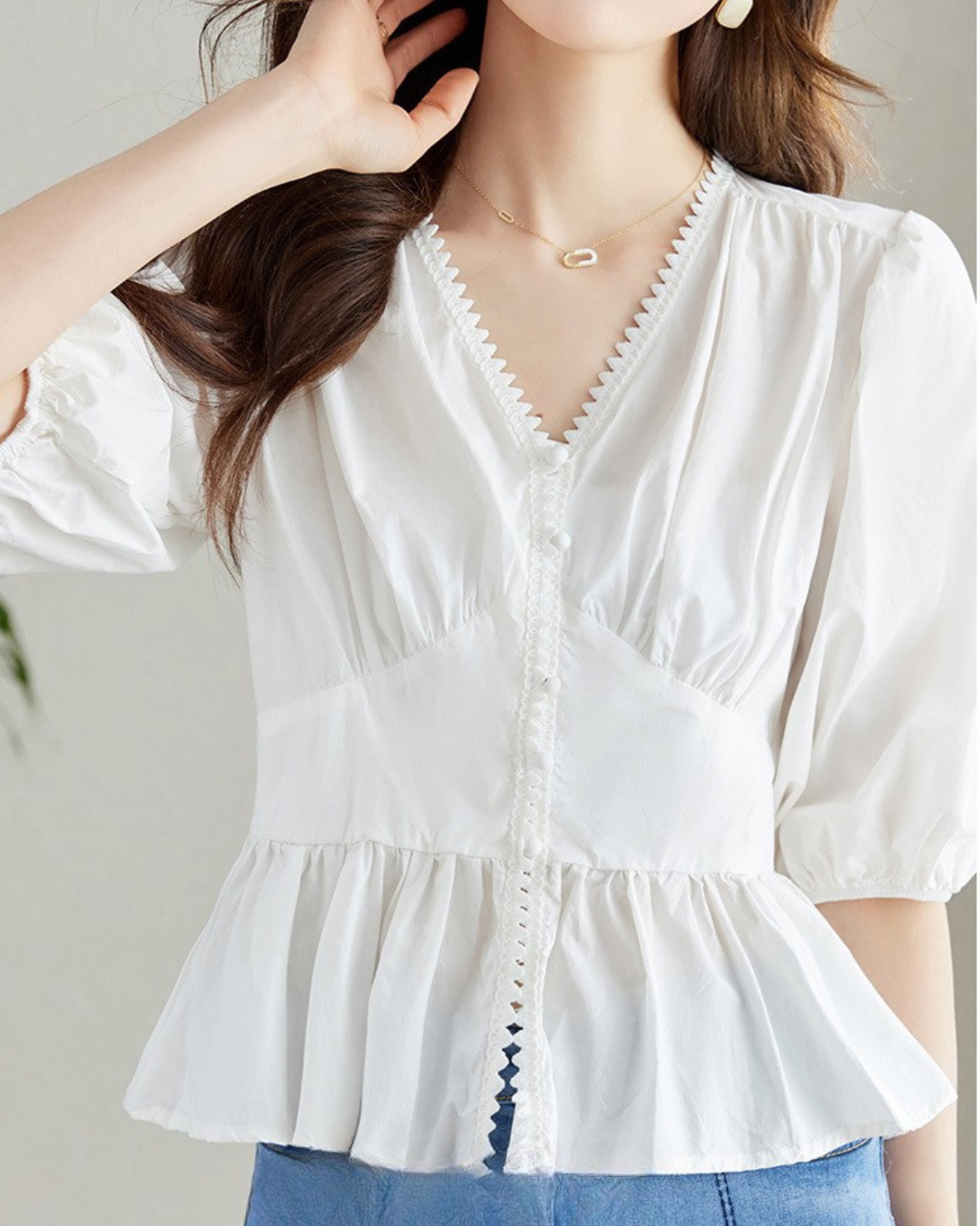Elin Grace Peplum Blouse