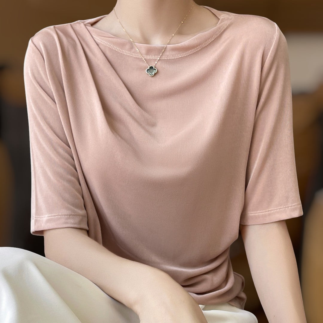 Elise Drape Acetate T-Shirt