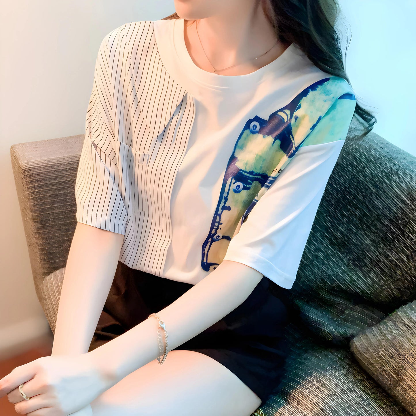 Elara Patch Print T-shirt