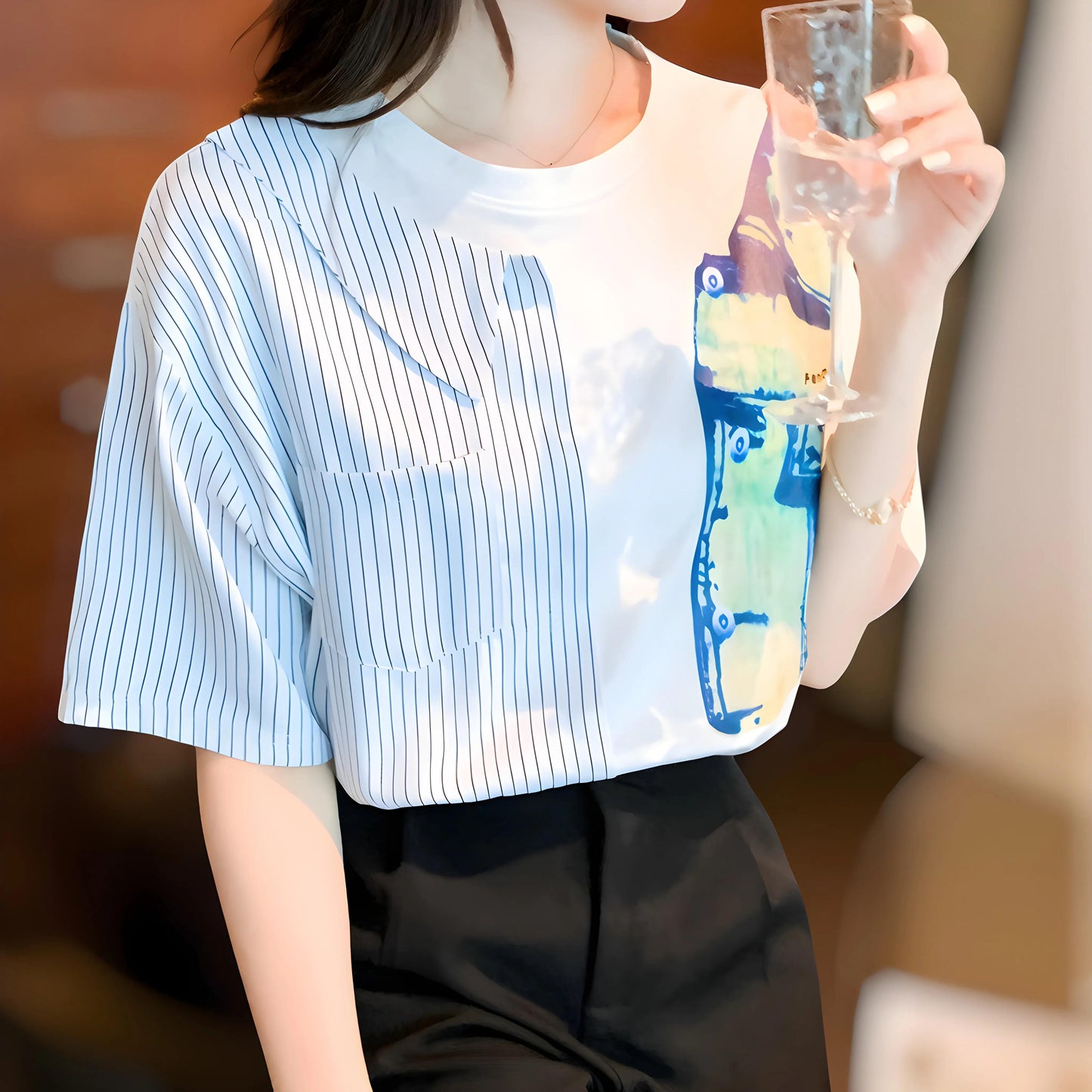 Elara Patch Print T-shirt