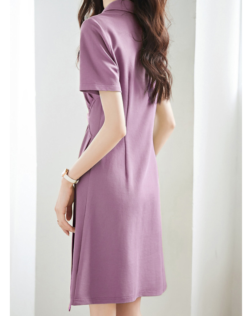 Romi Zip Curve Polo Dress