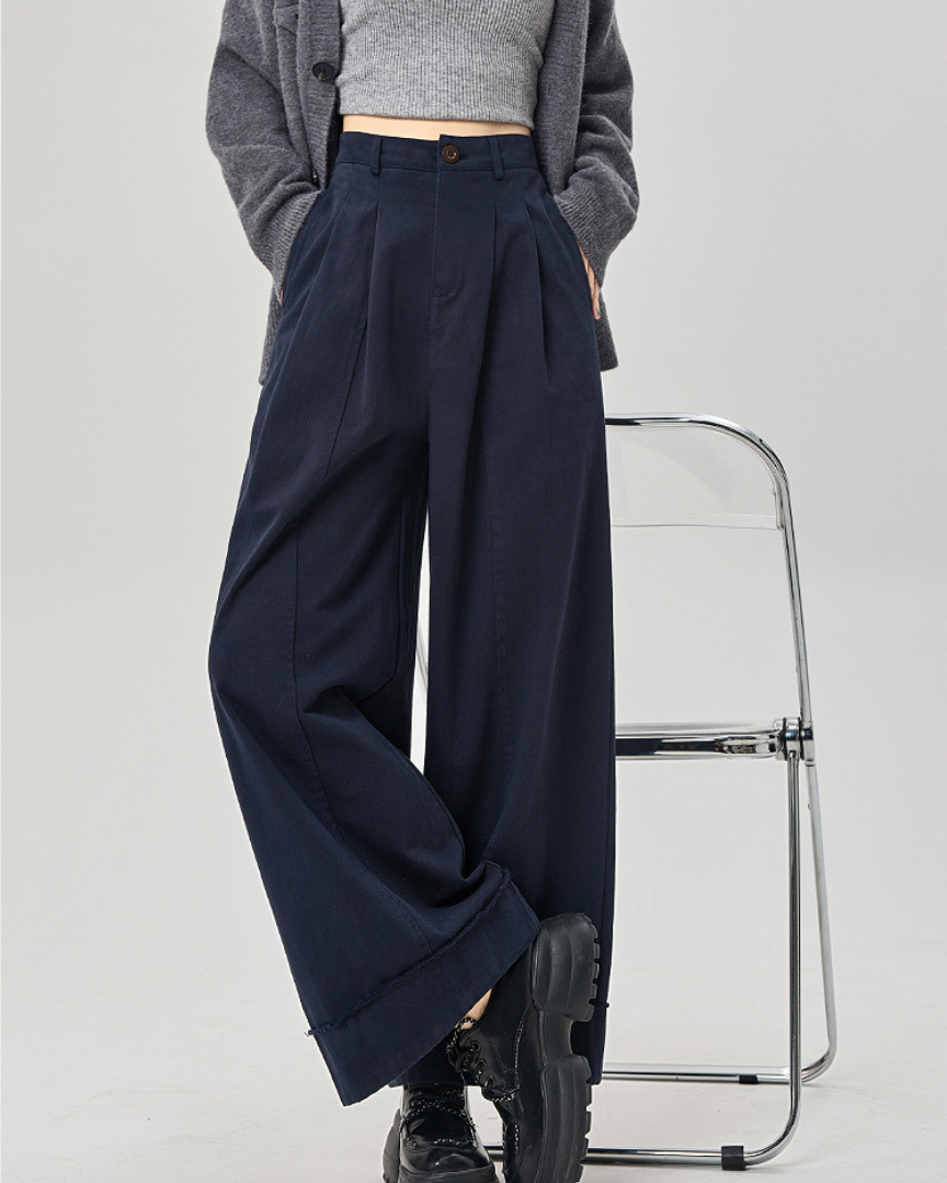 Mira Folded Wide Cotton Pants