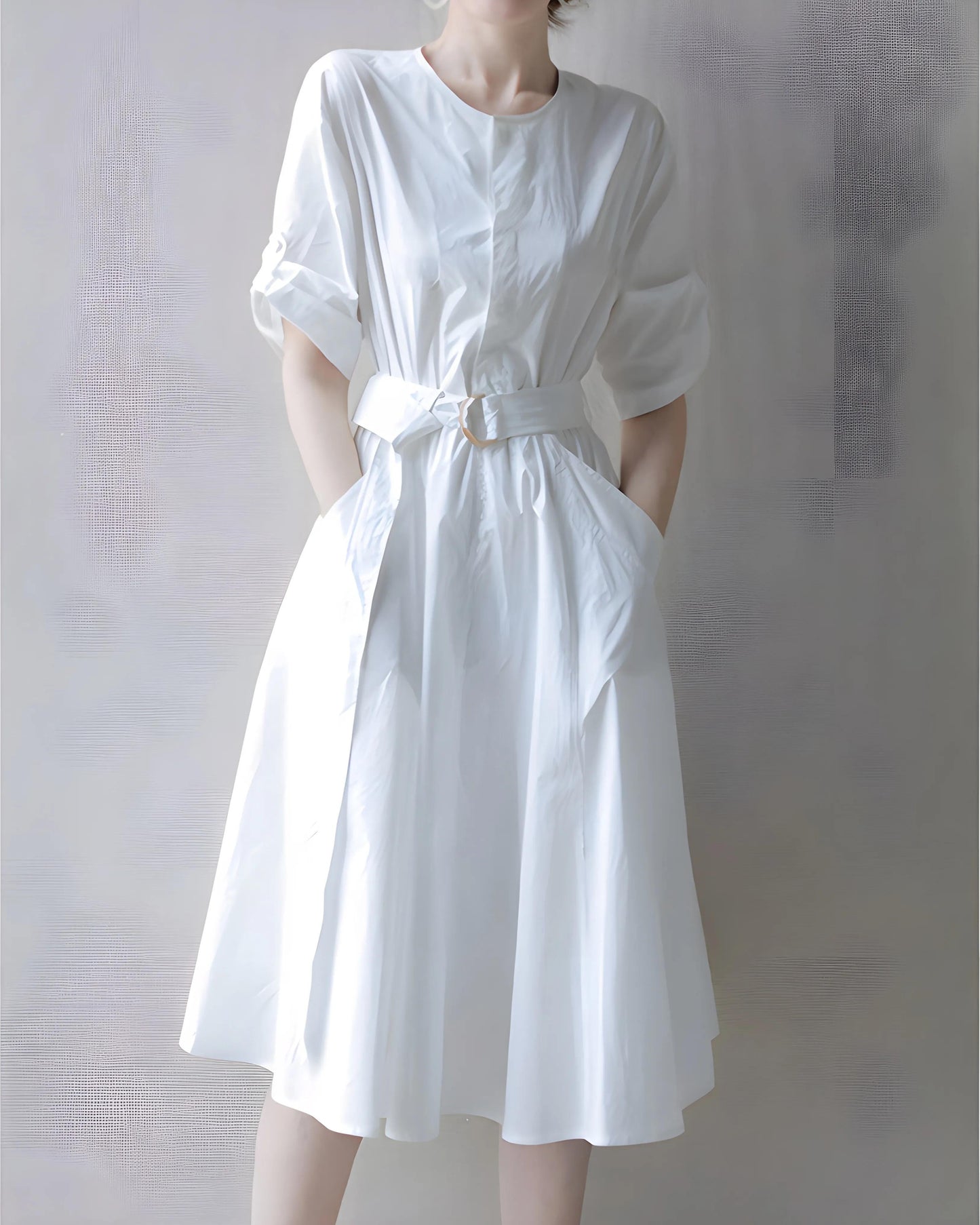 Auden Soft Belted Cotton Dress