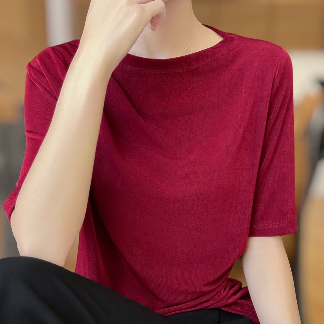 Elise Drape Acetate T-Shirt