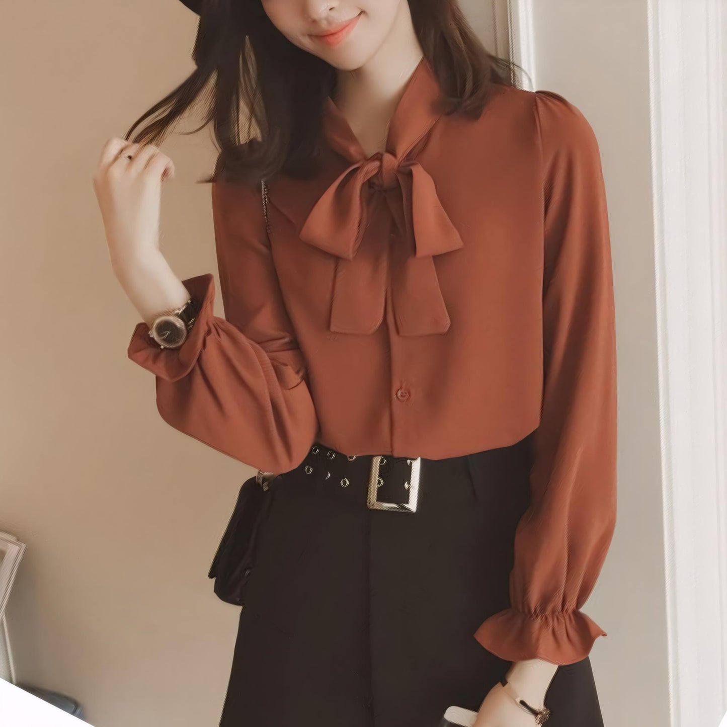 Luna Tie Soft Bow Blouse