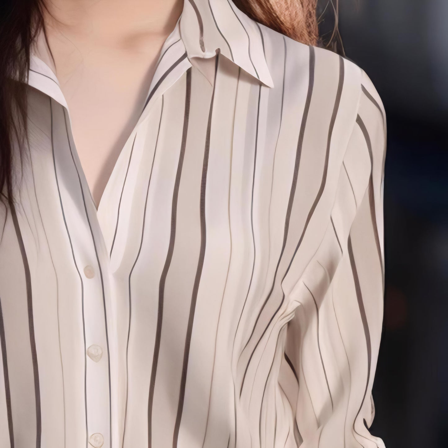 Celeste Calm Stripe Drape Shirt