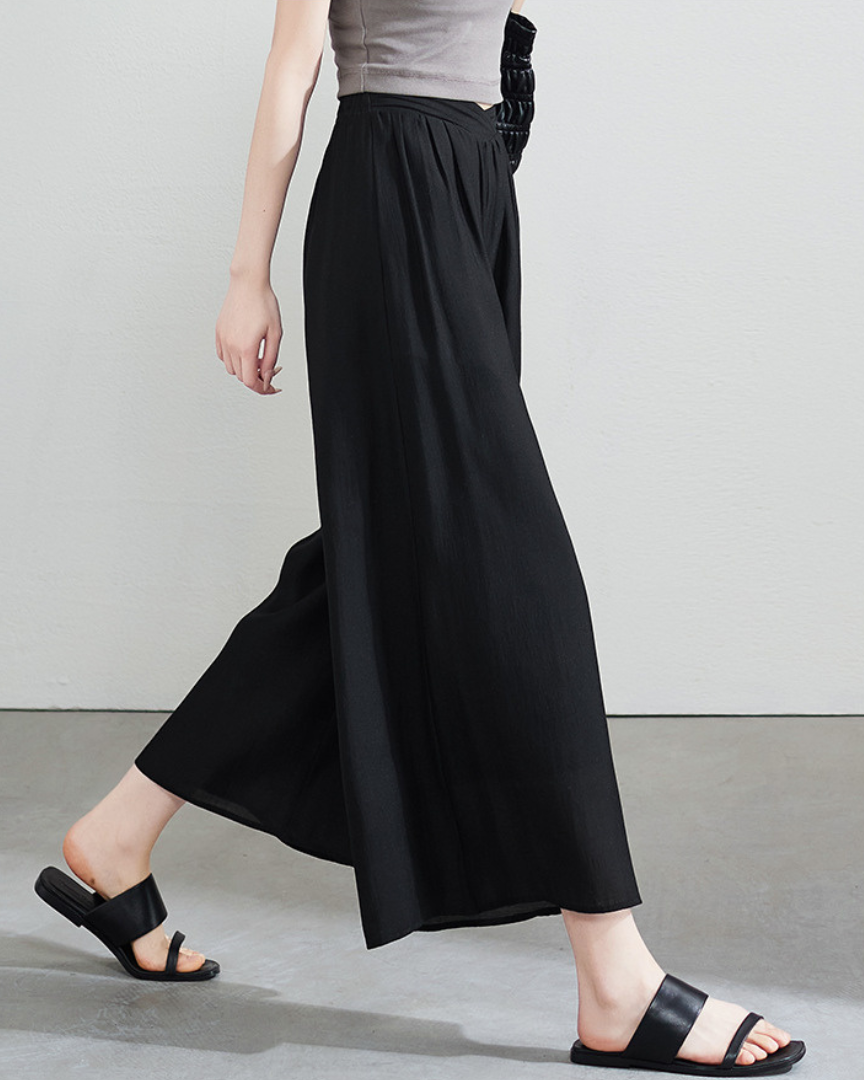 Serene Drape Chiffon Wide Pants