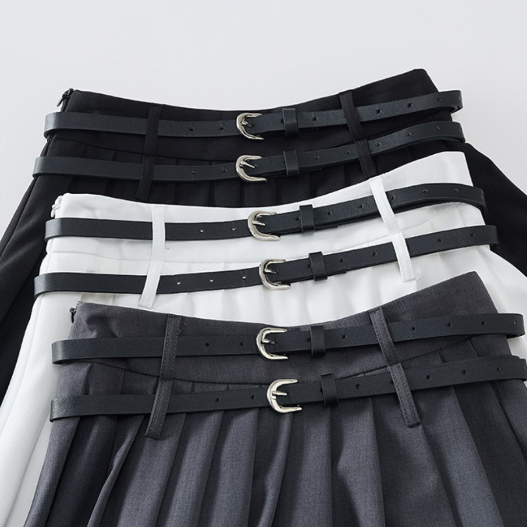 Nola Trim Pleat Slit Skirt