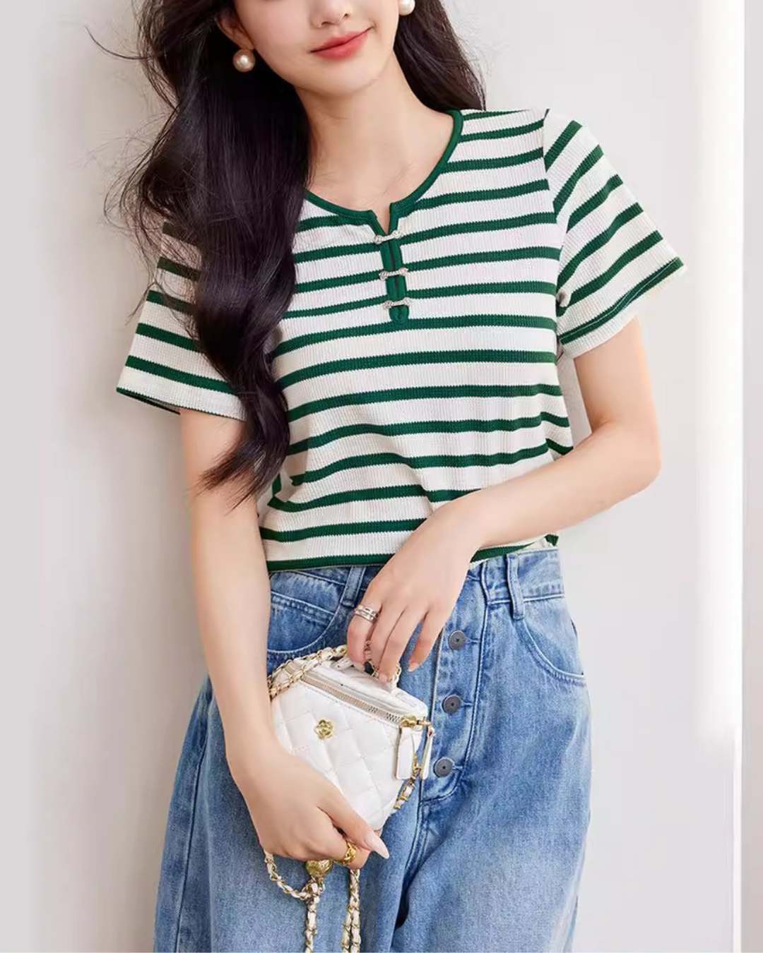 Meryl Stripe Loop T-Shirt