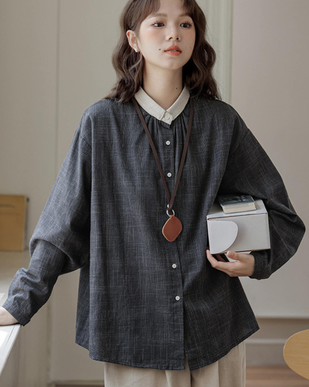 Nella Contrast Collar Shirt