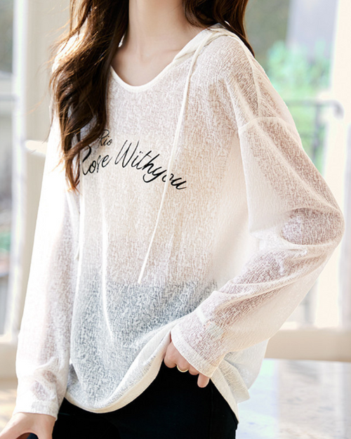 Elsie Sheer Hooded T-Shirt