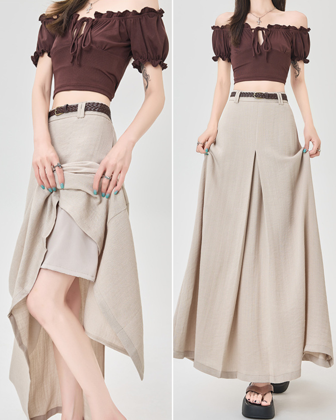 Rue Soft Pleat Maxi Skirt