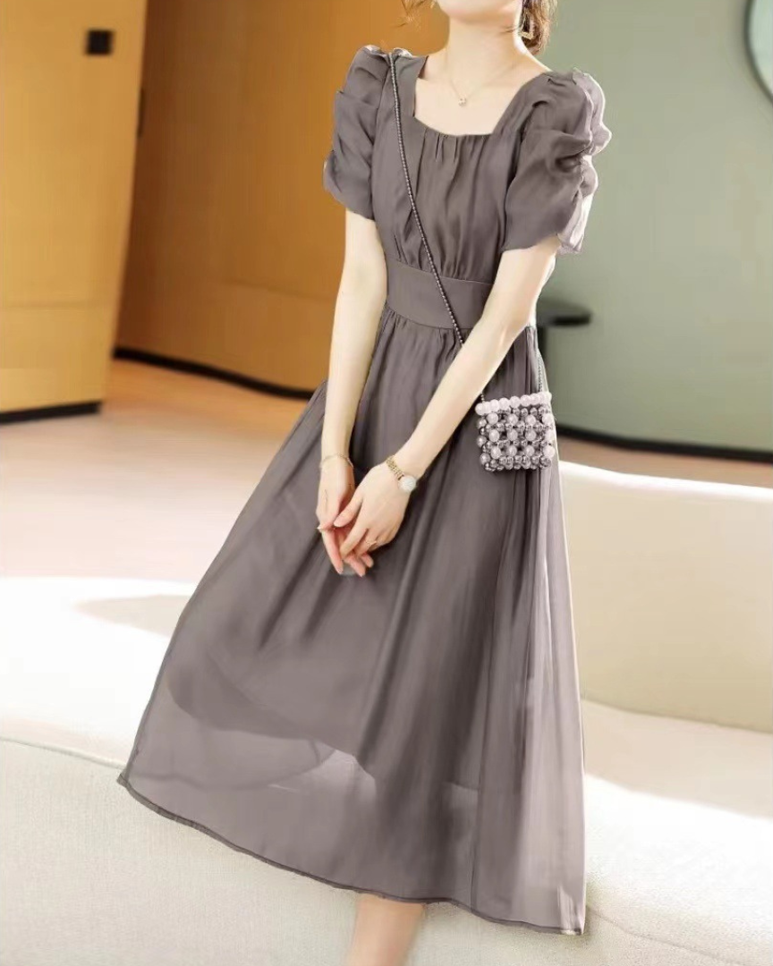Arielle Light Gathered Dress