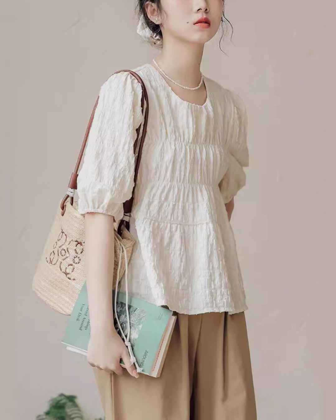 Elodie Crinkle Soft Blouse