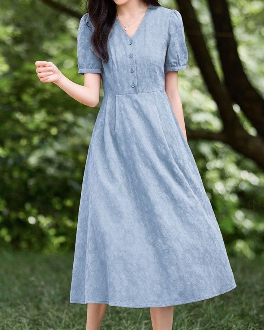 Mira Clay Bloom Cotton Dress