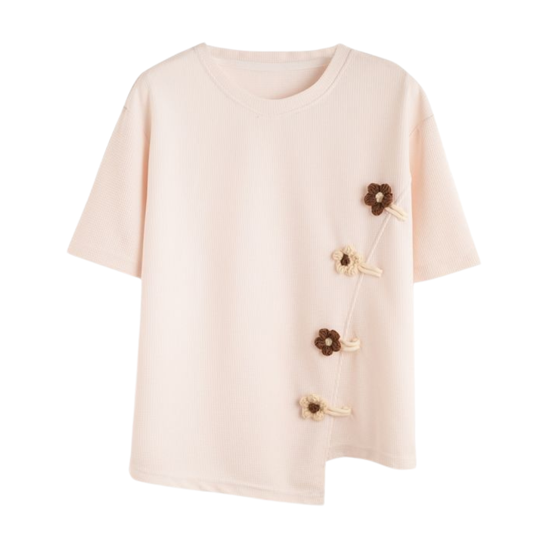 Daisy Knot Side Waffle T-Shirt