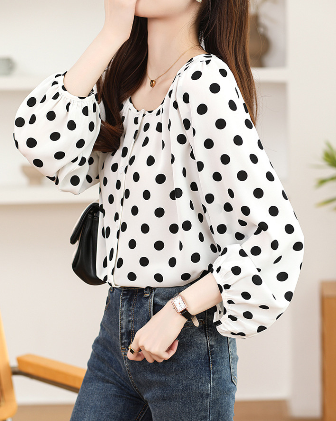Lina Poise Dot Blouse