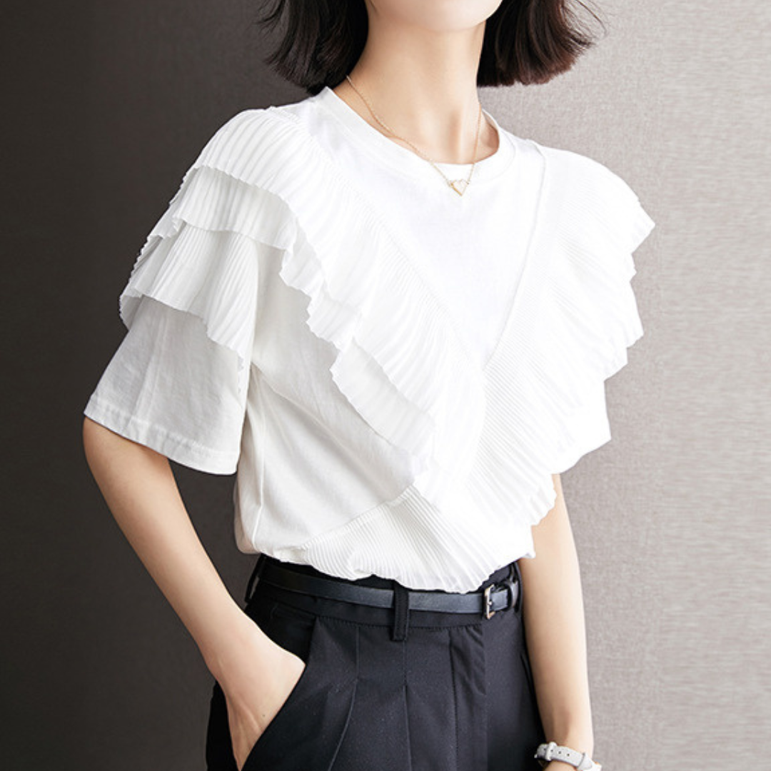 Faye Pleat Cascade T-Shirt
