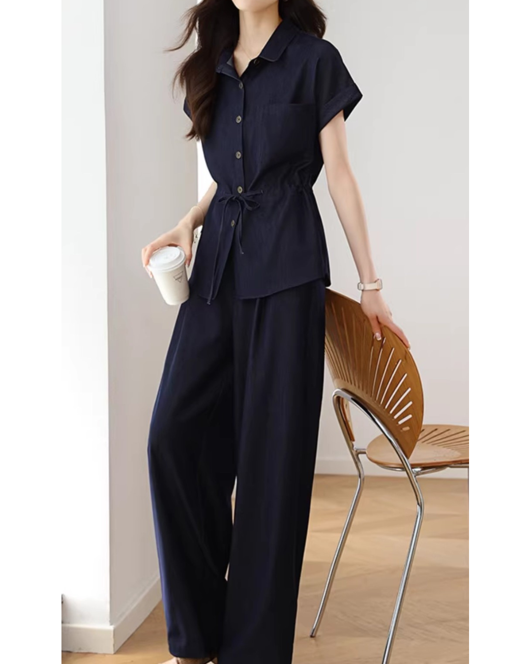 June Ease Denim Wide Set