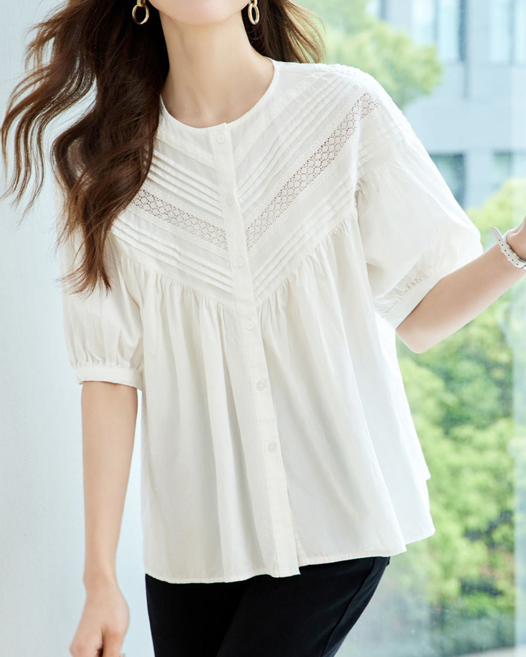 Mabel Calm Pleat Blouse