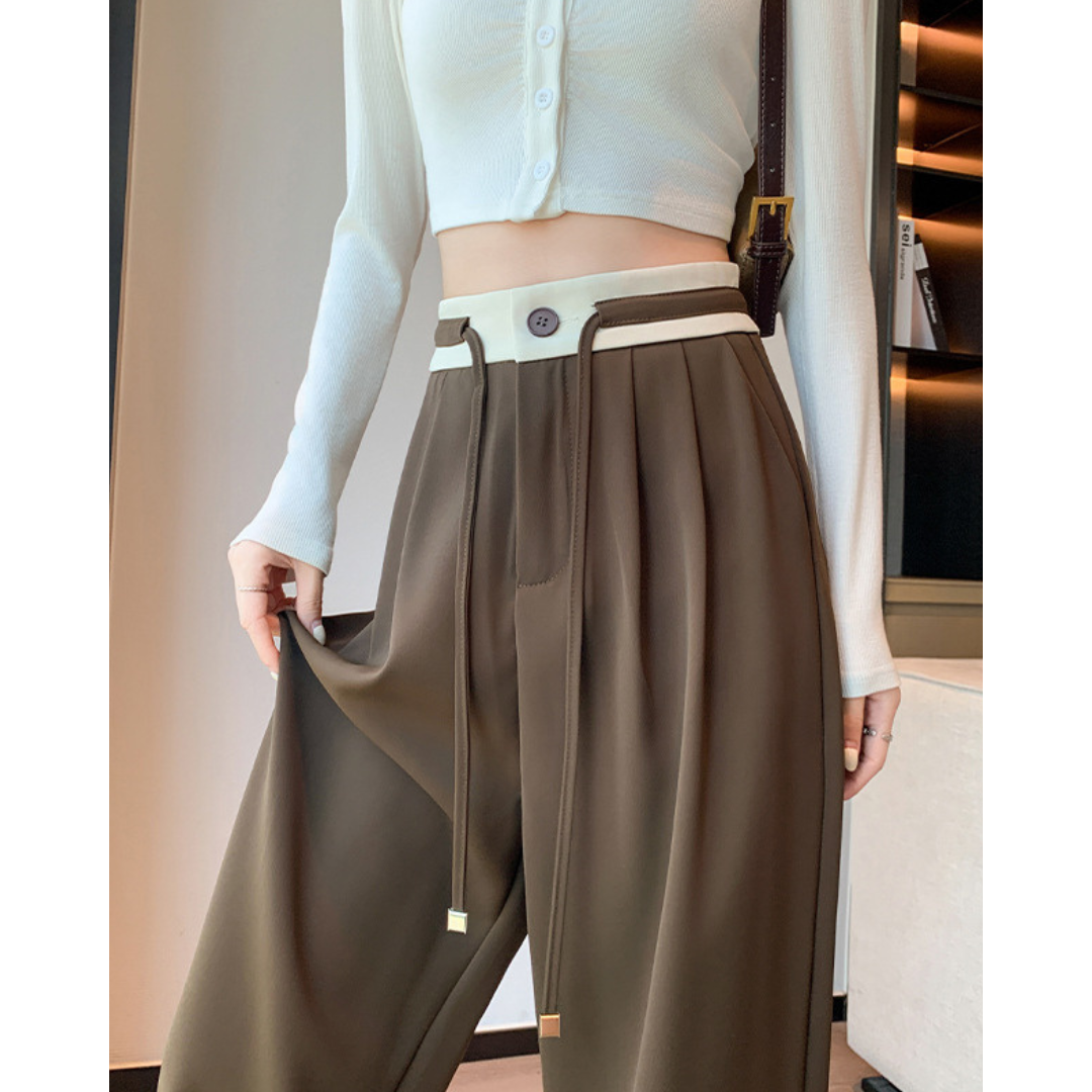 Dale Contrast Pleat Waist Pants