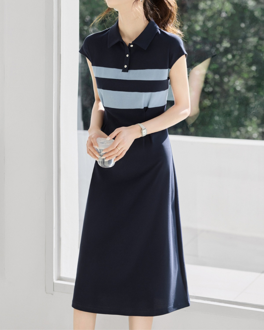 Serena Line Polo Midi Dress