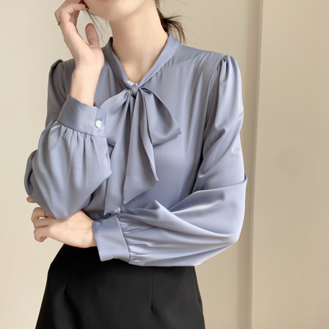 Lina Calm Stripe Drape Blouse