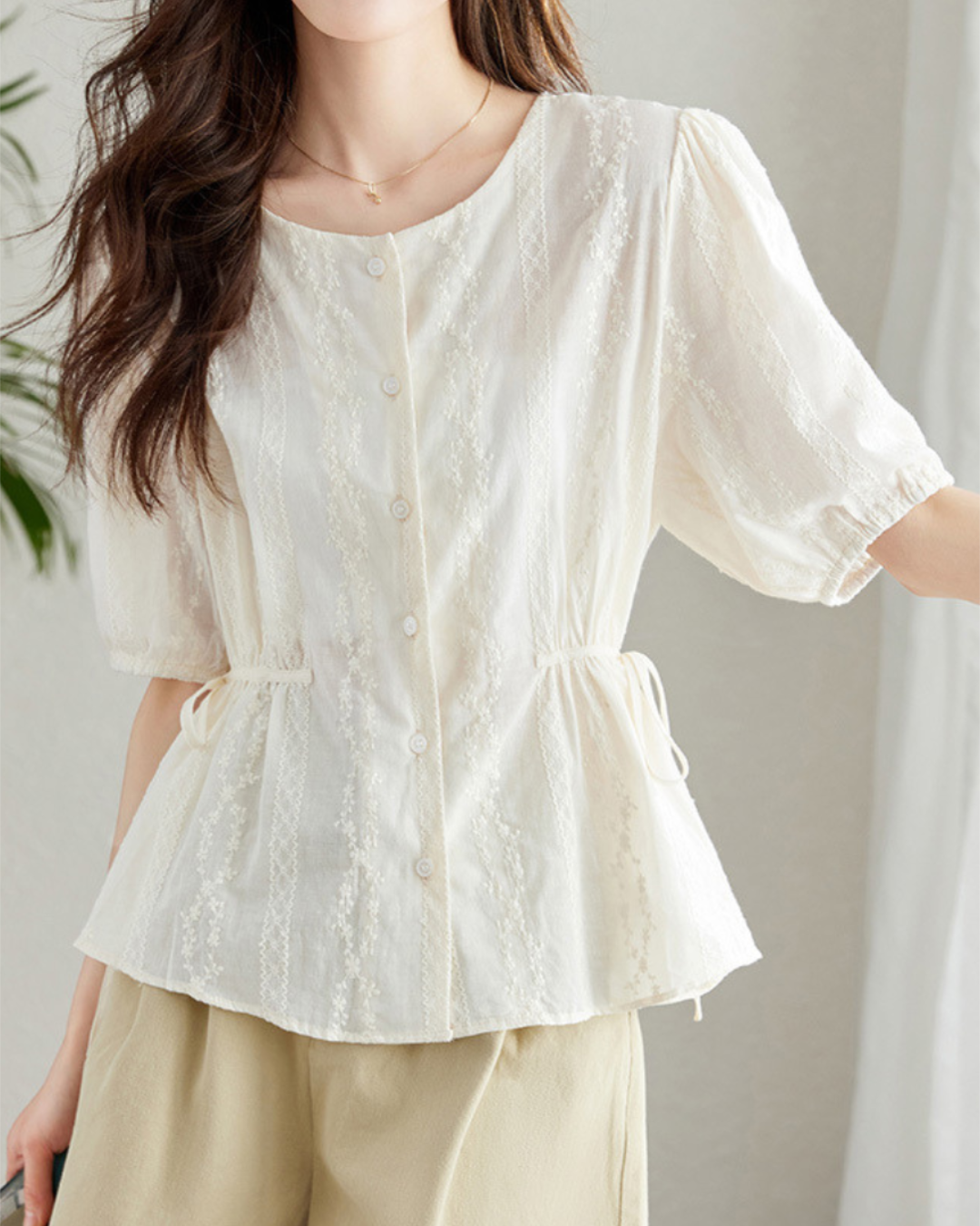 Clara Lace Waist Blouse