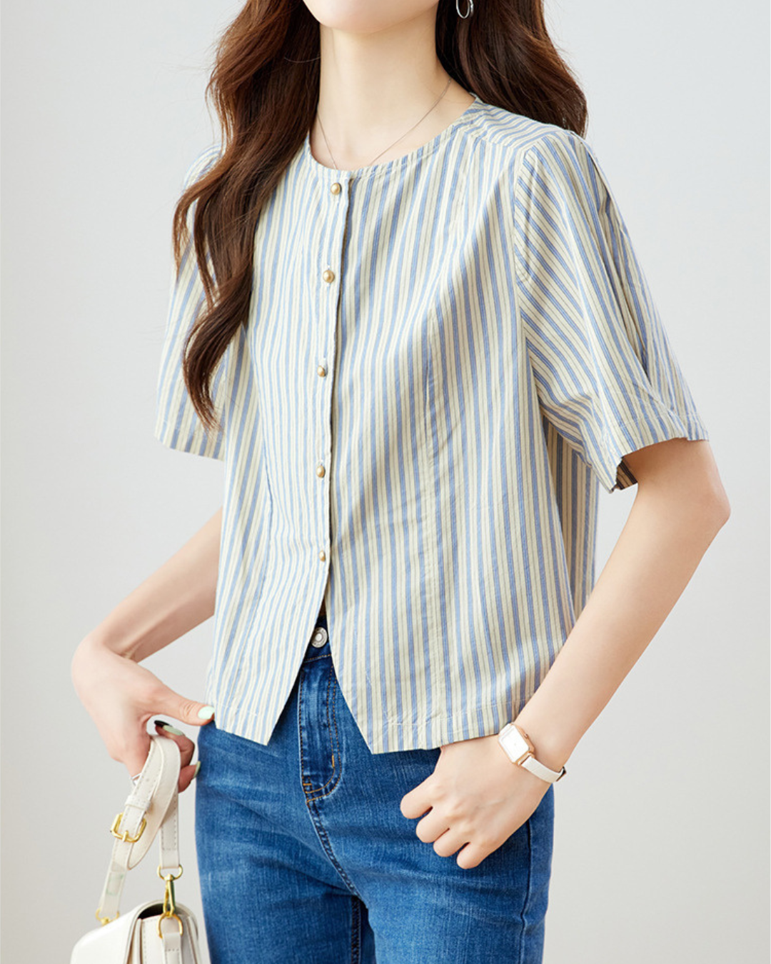 Mila Drift Stripe Button Shirt