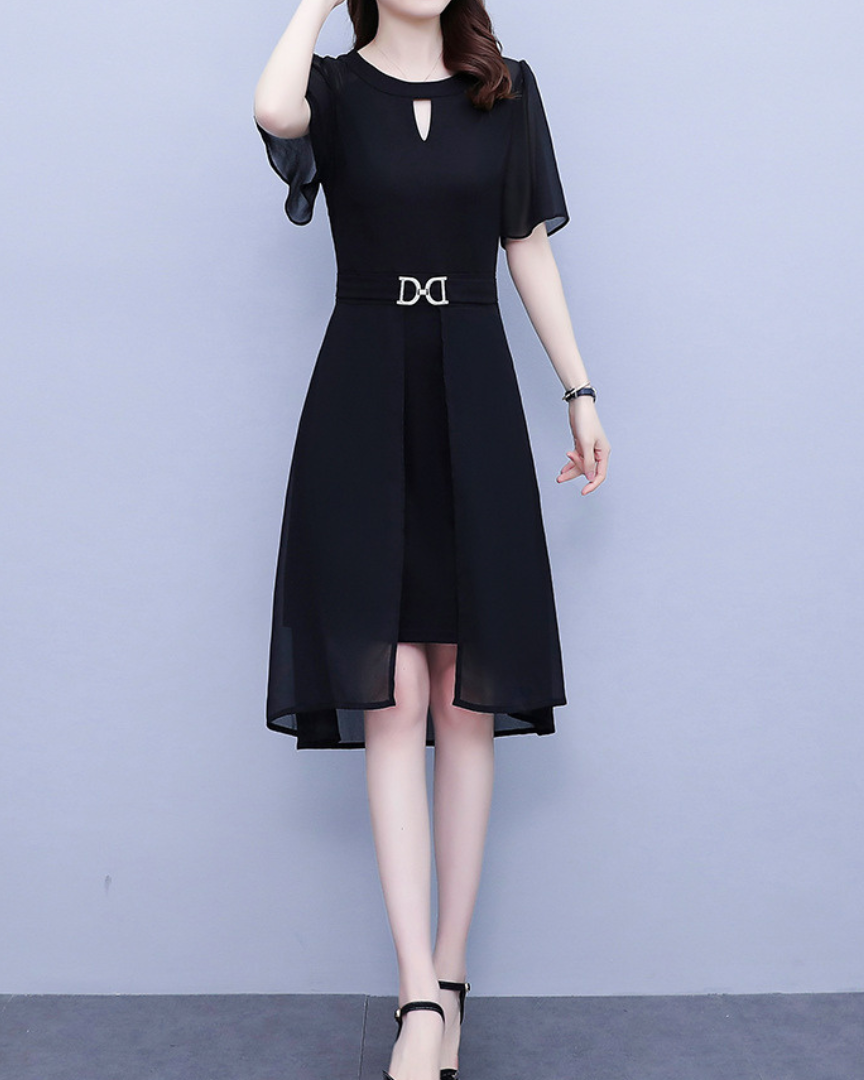 Eloise Flutter Keyhole Dress