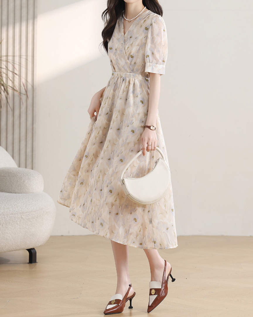 Amara Mist Bloom Midi Dress